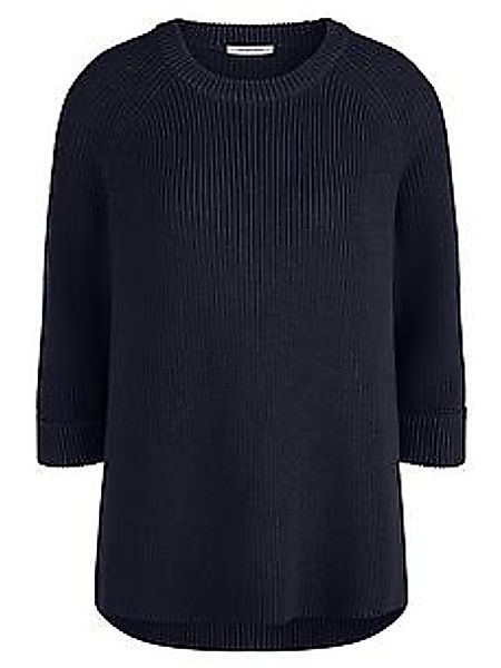 Long-Pullover aus 100% SUPIMA®-­Baumwolle Peter Hahn blau günstig online kaufen