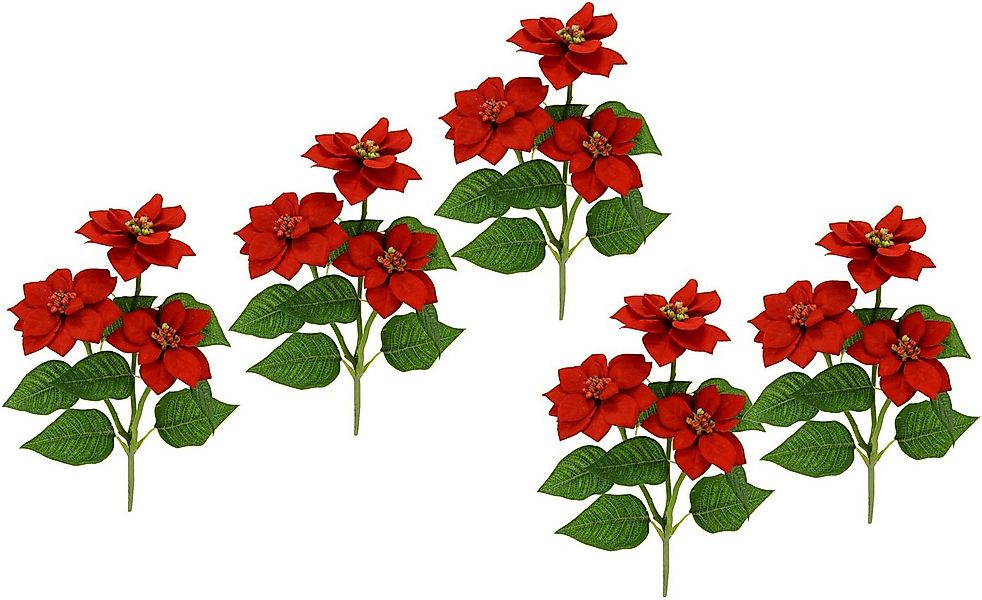Kunstblume Poinsettie, I.GE.A., Höhe 28 cm, Künstlicher Poinsettiazweig, 5e günstig online kaufen
