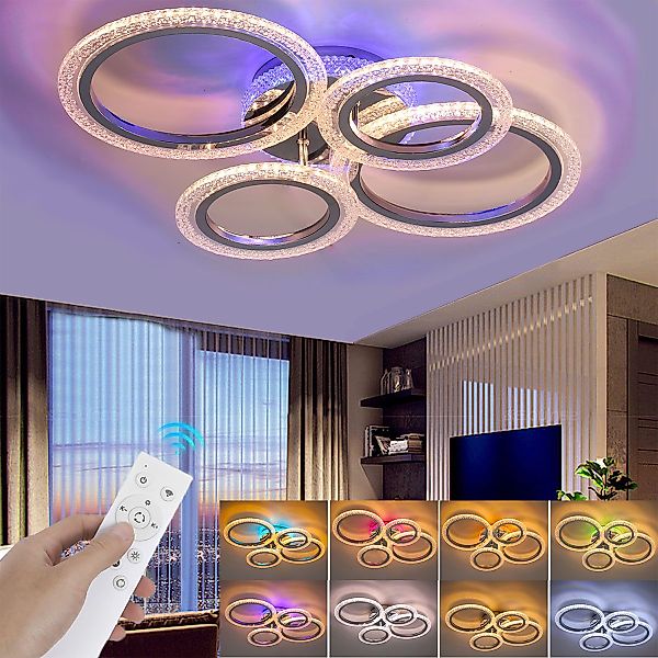 oyajia LED Deckenleuchte 40W Ring Deckenlampe günstig online kaufen