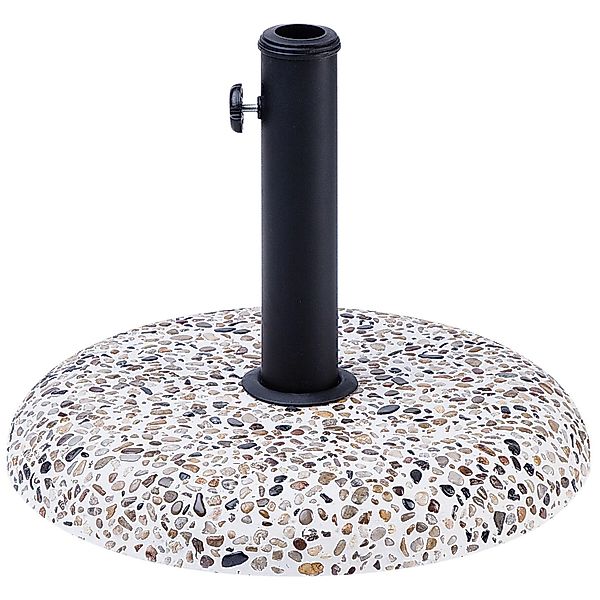 Beliani Zubehör für Sonnenschirme CEVO Weiss Braun Beige 47x47x36 günstig online kaufen
