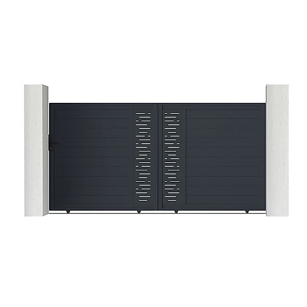 Casanoov Schiebetor 3 5M Arlberg H 180Cm & Gartentür 1M Arlberg H 180Cm Alu günstig online kaufen
