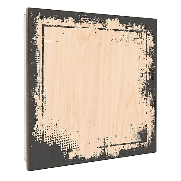 Banjado Schlüsselkasten mit Holzfront 30x30cm Weiß Scharnier Links 50 Haken günstig online kaufen