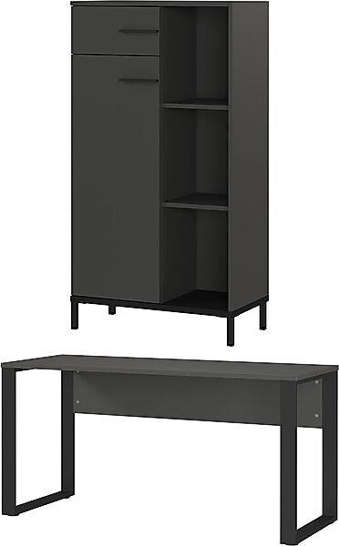 GERMANIA Büromöbel-Set »GW-Rovigo«, (2 tlg.), Schreibtisch mit Knieblende, günstig online kaufen
