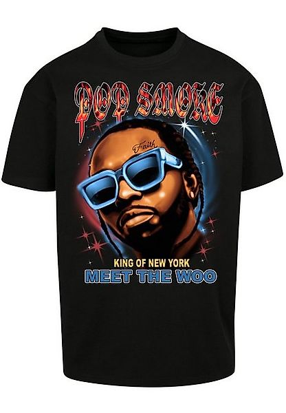 MisterTee Kurzarmshirt Herren Pop Smoke Meet the woo Oversize Tee (1-tlg) günstig online kaufen