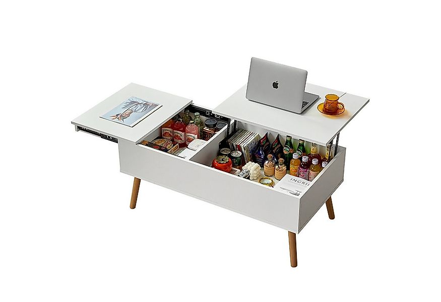 JanflyHome Couchtisch höhenverstellbar, Wohnzimmertisch mit Stauraum (1-St) günstig online kaufen