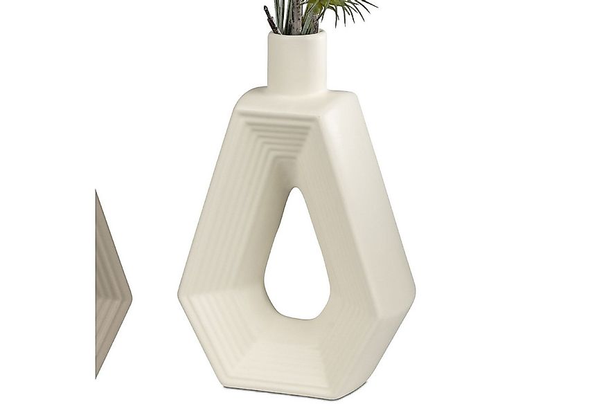formano Dekovase Vanilla, Höhe: 23cm, Farbe: creme, Motiv: Relief günstig online kaufen