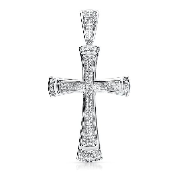 Unique Kettenanhänger Funkelndes Kreuz mit Zirkonia in Silber SP0423 günstig online kaufen