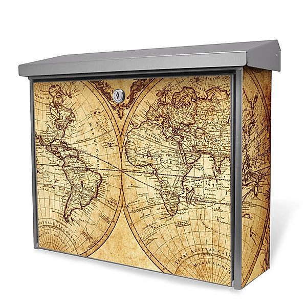 Banjado Briefkasten Edelstahl 38.5x31.5x12cm Ohne Zeitungsfach Inkl. Montag günstig online kaufen