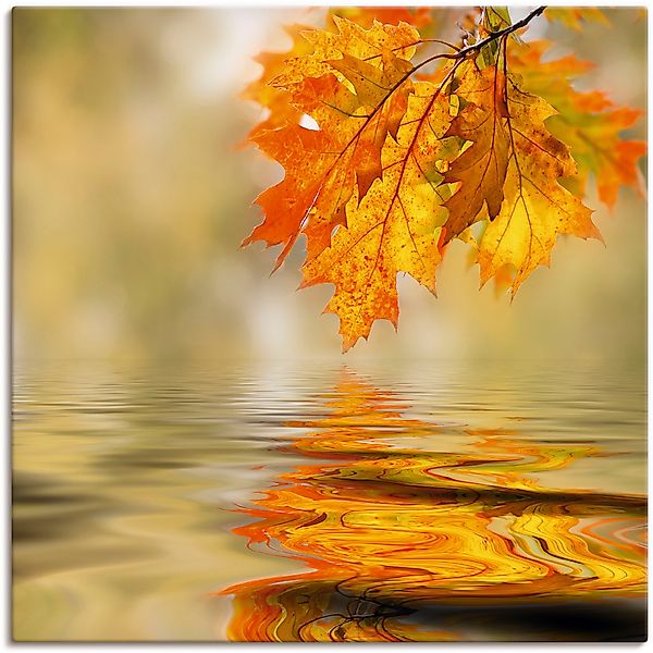 Artland Wandbild "Herbstblatt", Blätter, (1 St.), als Alubild, Outdoorbild, günstig online kaufen