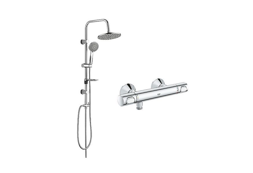 Grohe Duscharmatur Precision Flow mit Thermostat, Duschstange, Handbrause & günstig online kaufen