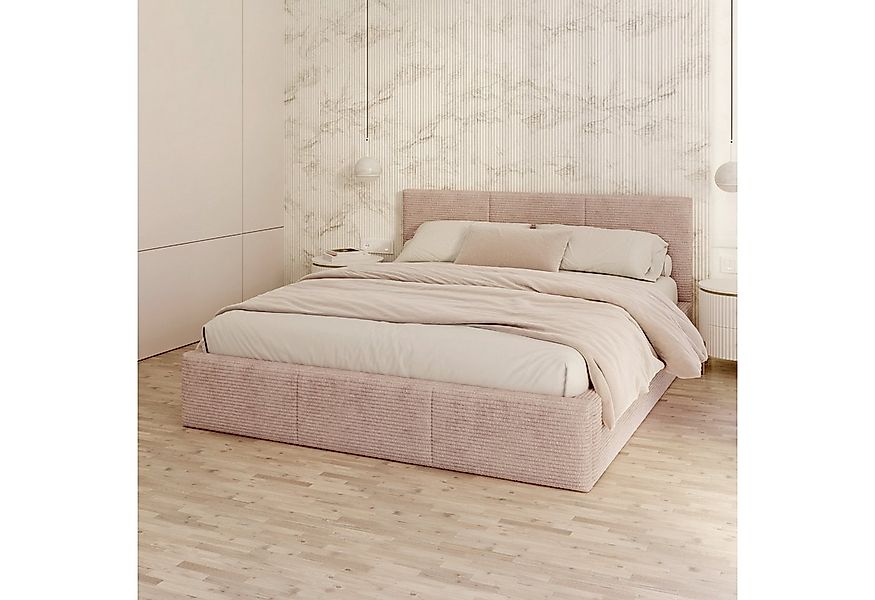 FDM Polsterbett AMBER modern mit Bettkasten MADE IN EU - mit Cord Bezug (ve günstig online kaufen