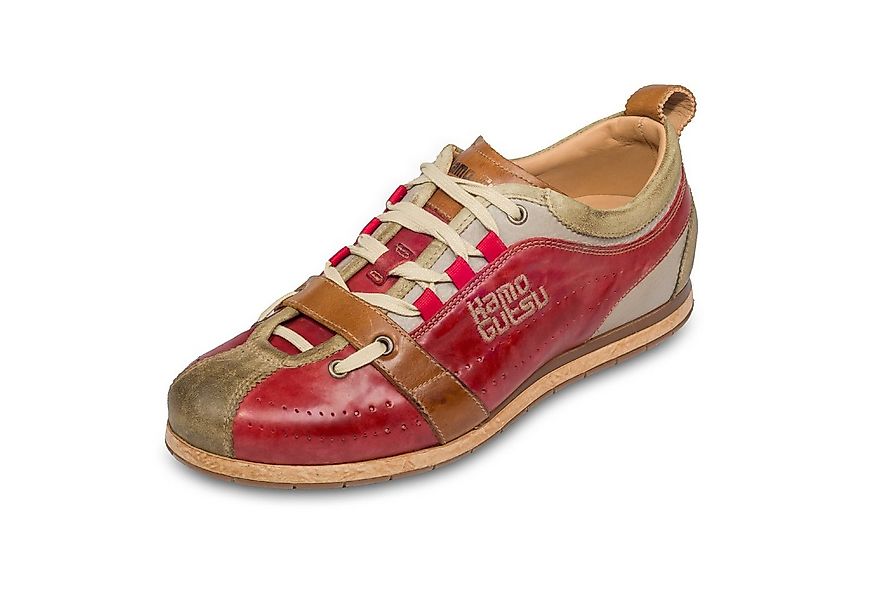 Kamo-Gutsu Herren Leder Sneaker, rot/beige (TIFO-017 kaki rosso) Sneaker Ha günstig online kaufen