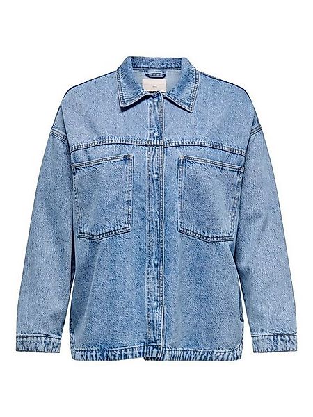 ONLY CARMAKOMA Jeansjacke Jeanshemd langarm locker geschnitten Hemdkragen 8 günstig online kaufen