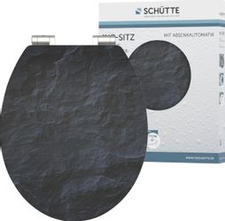 Schütte WC-Sitz "BLACK STONE" High Gloss mit MDF Holzkern, mit Absenkautoma günstig online kaufen
