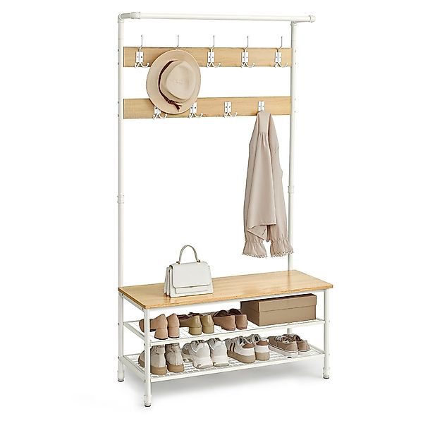 VASAGLE Garderobenständer Garderobe, mit Sitzbank, multifunktionale günstig online kaufen
