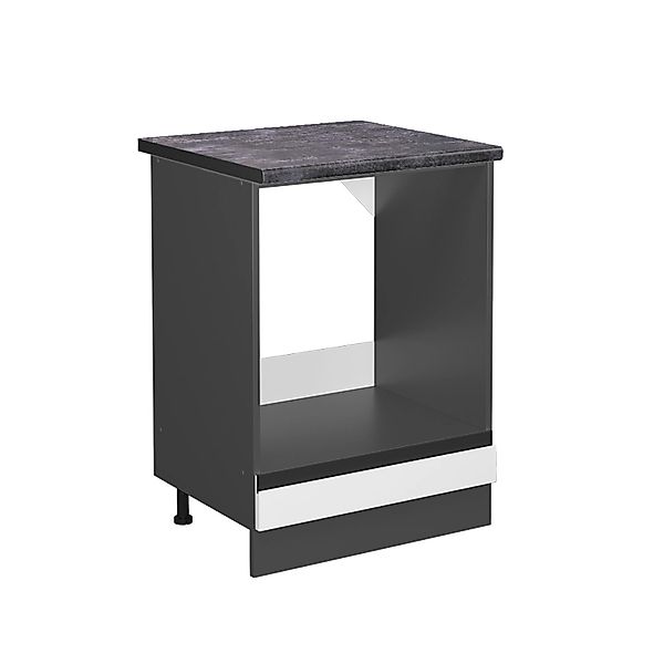 Vicco Herdumbauschrank R-Line Herdschrank Weiß/Anthrazit 60 cm AP Anthrazit günstig online kaufen