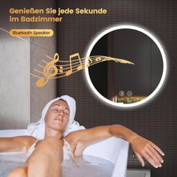 YOLEO Badspiegel Rund LED Wandspiegel Badezimmerspiegel günstig online kaufen