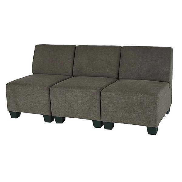 MCW Modular 3-Sitzer Sofa Couch Moncalieri Braun ohne Armlehnen günstig online kaufen