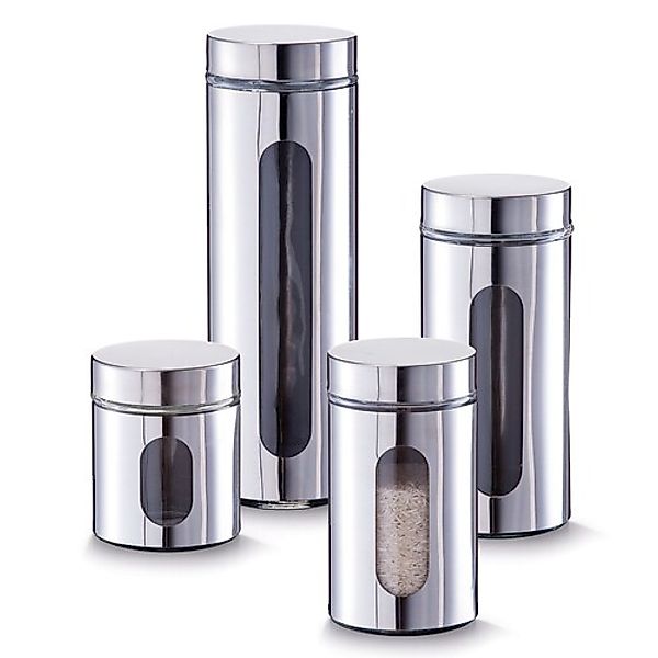 Zeller Present Vorratsdose Set, 4 Stk. tlg. Modernes Design hebt jedes Zuha günstig online kaufen