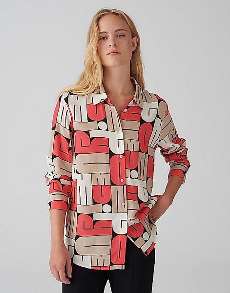 OPUS Langarmbluse Printbluse FUMIRA Regular aus reiner Viskose günstig online kaufen