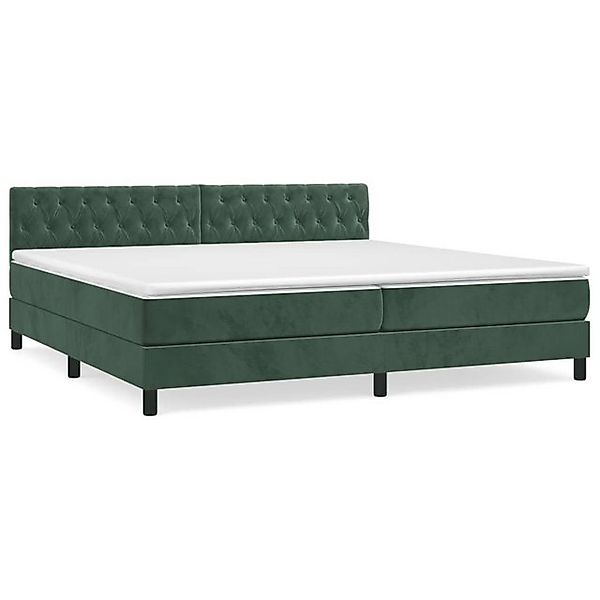 furnicato Bett Boxspringbett mit Matratze Dunkelgrün 200x200 cm Samt (1-tlg günstig online kaufen