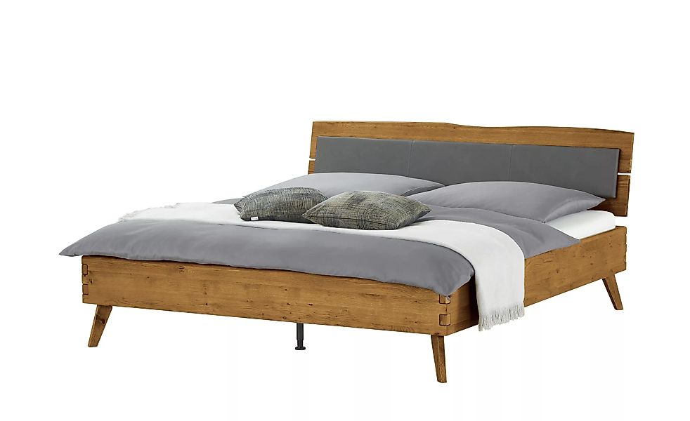 Massivholz-Bettgestell - holzfarben - 188 cm - 91 cm - Betten > Bettgestell günstig online kaufen