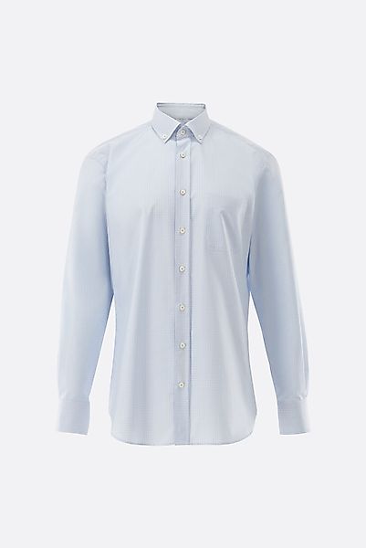 Kariertes Button-Hemd aus bügelfreiem Twill günstig online kaufen