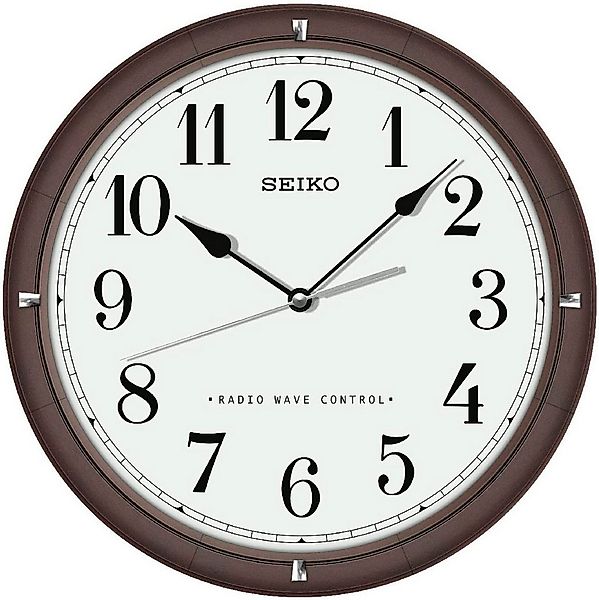 Seiko Funkwanduhr (Quarzuhr,Holz,Erle,Wohnzimmer,Esszimmer,Küche,Arbeitszim günstig online kaufen