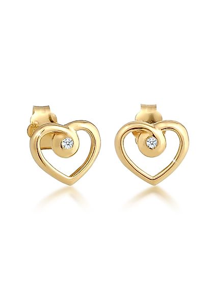 Elli DIAMONDS Paar Ohrstecker Ohrstecker Herz günstig online kaufen