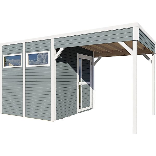 KONIFERA Gartenhaus "Cubus 2 Lounge", mit Anbaudach günstig online kaufen