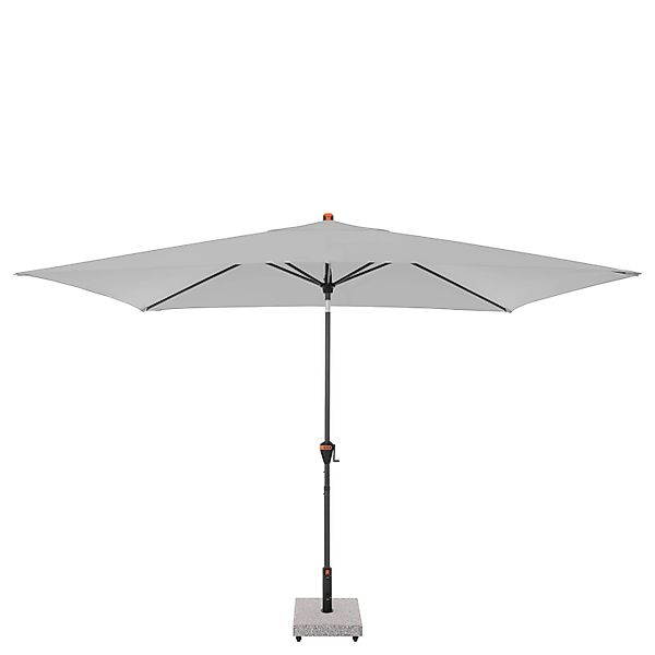 Doppler Marktschirm MyZone 200 cmx 300 cm Hellgrau mit Kurbelmechanik günstig online kaufen