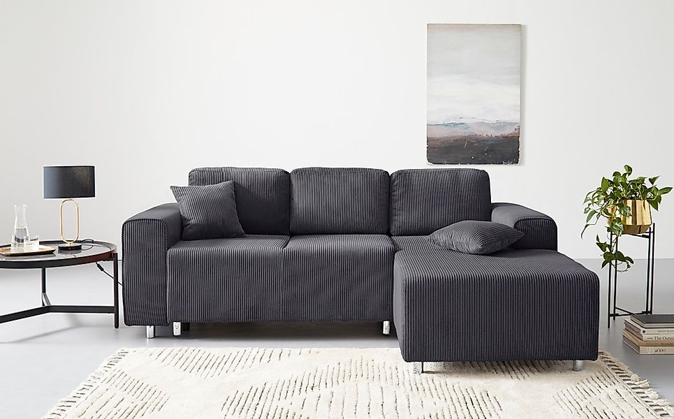 Home affaire Ecksofa "Györ", L-Form, wahlweise mit Bettfunktion und Bettkas günstig online kaufen