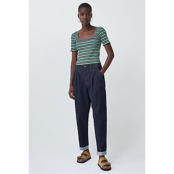 Salsa Jeans 126092-515 / Blue Striped Kurzarm Rundhalsausschnitt T-shirt XL günstig online kaufen