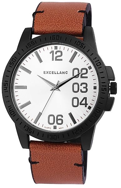 Excellanc Quarzuhr 295072500186 Excellanc Herrenuhr Lederimitat, günstig online kaufen