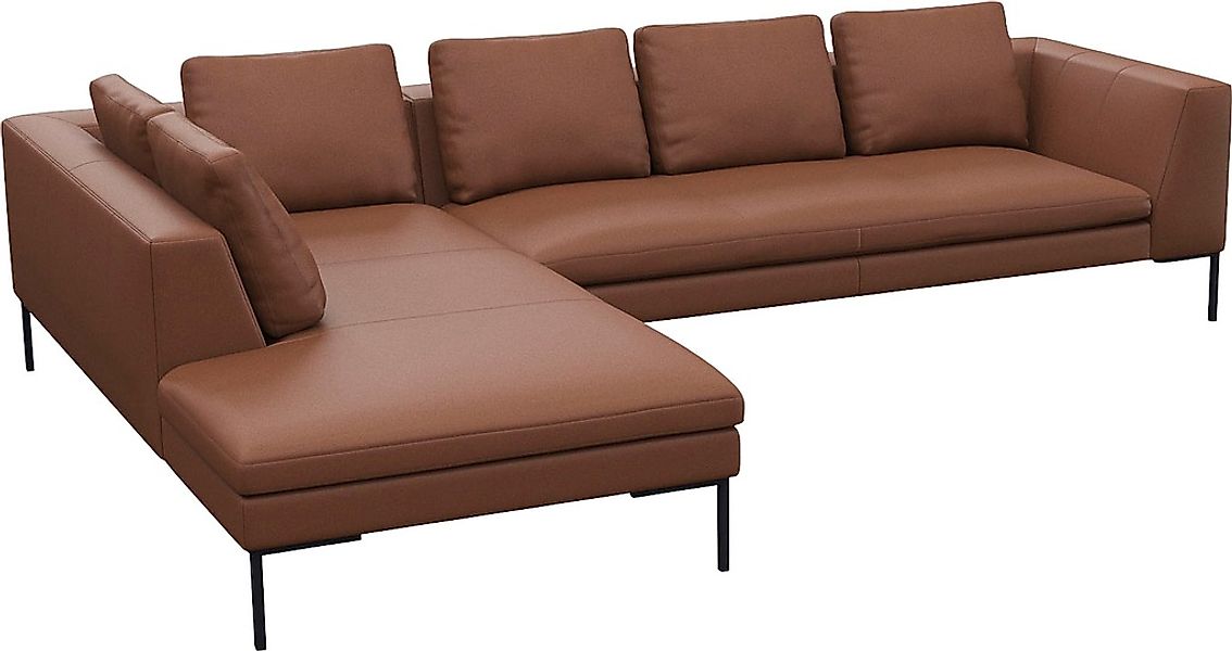 FLEXLUX Ecksofa »Loano, superbequemer Sitzkomfort durch Kaltschaum im Sitz, günstig online kaufen