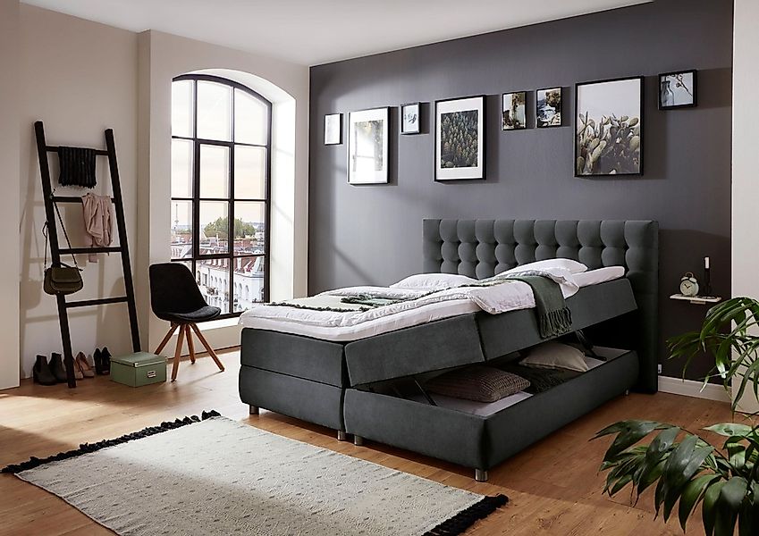 ATLANTIC home collection Boxspringbett »Tina«, mit Bettkasten und Topper, a günstig online kaufen