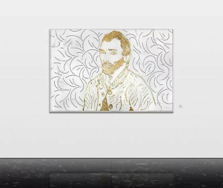 YS-Art™ "Gemälde Acryl ""Van Gogh"" handgemalt auf Leinwand" gold Gr. 100 x günstig online kaufen