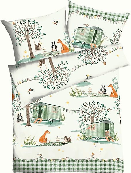 Kaeppel Kinderbettwäsche "Picknick" 2 Stk. tlg. Mit Tieren günstig online kaufen
