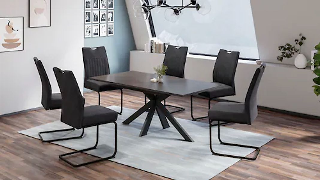 HELA Essgruppe »MAIN« 7 Stk. tlg. Tisch 140-180 cm, Synchronauszug, Stuhl X günstig online kaufen