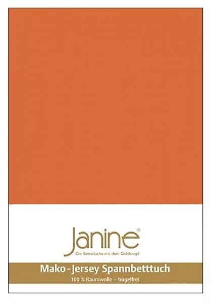 Janine Spannbetttuch Mako-Feinjersey 5007 rost-orange Größe:  200x200 cm günstig online kaufen