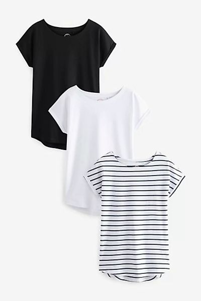 Next T-Shirt T-Shirts mit Flügelärmeln, 3er-Pack (3-tlg) günstig online kaufen