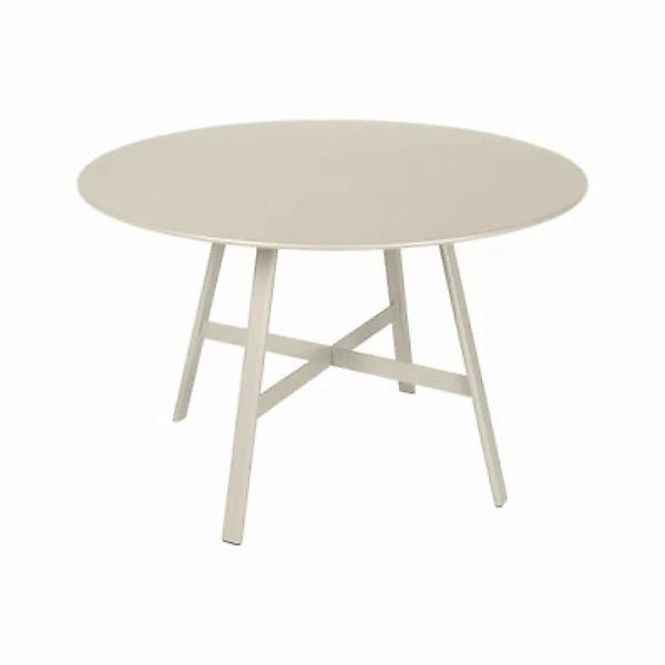 Runder Tisch So’O metall grau / Ø 117 cm - 6 Personen - Fermob - Grau günstig online kaufen