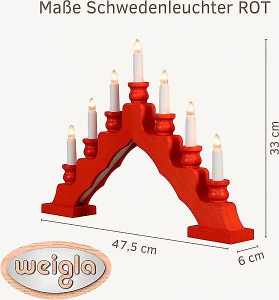 Weigla Lichterbogen Schwede, Weihnachtsdeko (1-tlg), 7-flammig günstig online kaufen