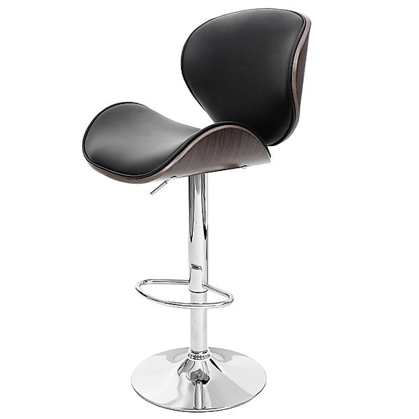 PROREGAL Barhocker Höhenverstellbar Mit Lehne Sitzhöhe 62-84cm Holz Bugholz günstig online kaufen