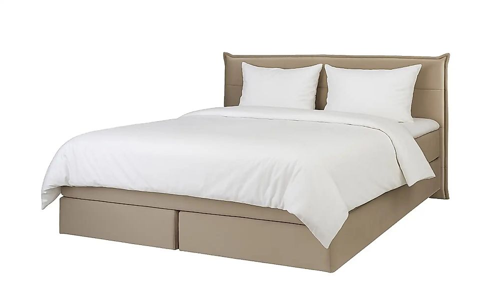 Boxspringbett 160x200 in beige Lunor ¦ Maße (cm): B: 160 H: 105 Betten > Bo günstig online kaufen