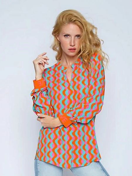 Emily Van Den Bergh Schlupfbluse Shirtbluse Orange Waves günstig online kaufen