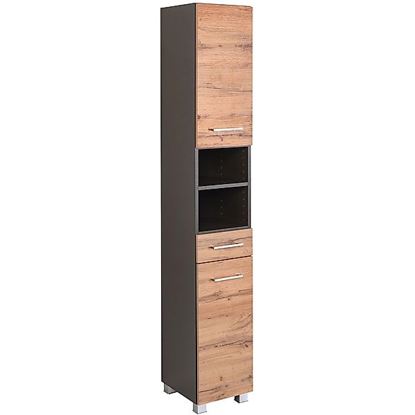 Held Möbel Hochschrank Molina 30 cm Wotaneiche-Graphitgrau günstig online kaufen