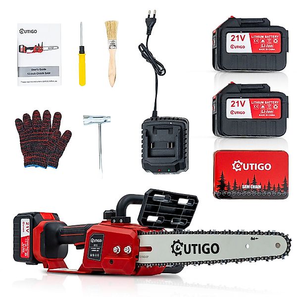 OUTIGO Akku-Kettensäge 12'' Kettensäge, 2*4500 mAH günstig online kaufen