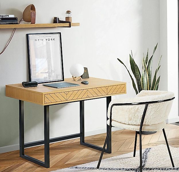 Woodman Schreibtisch "Camden", skandinavisches Design, praktisch ausziehbar günstig online kaufen
