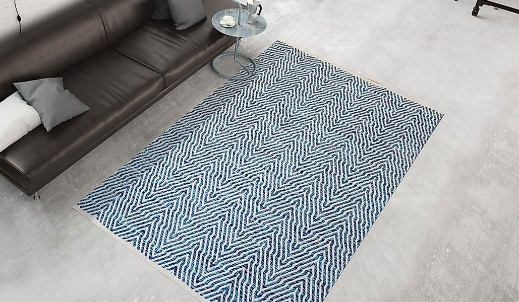 my home Teppich "Hanno" rechteckig 7 mm Höhe flacher Teppich, Kurzflor, Wei günstig online kaufen